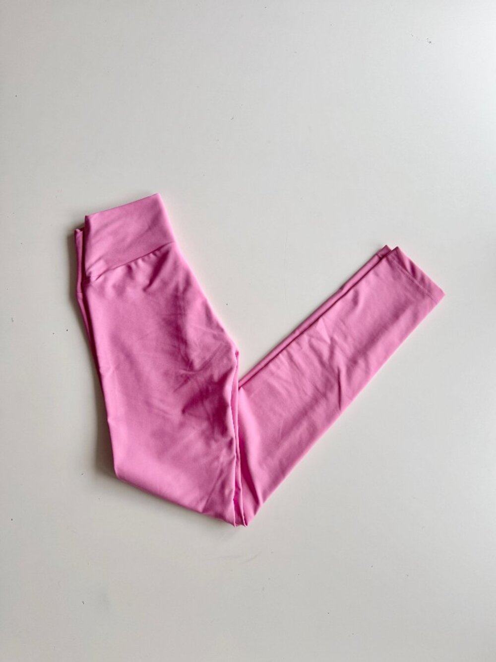 SKATIE Cece Pink Smooth Polyester High Rise Ankle Leggings, Size S - Made in USA